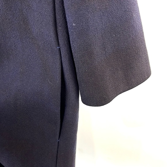 Shanghai Tang Navy Embroidered Leather-Applique Coat - Picture 7 of 13